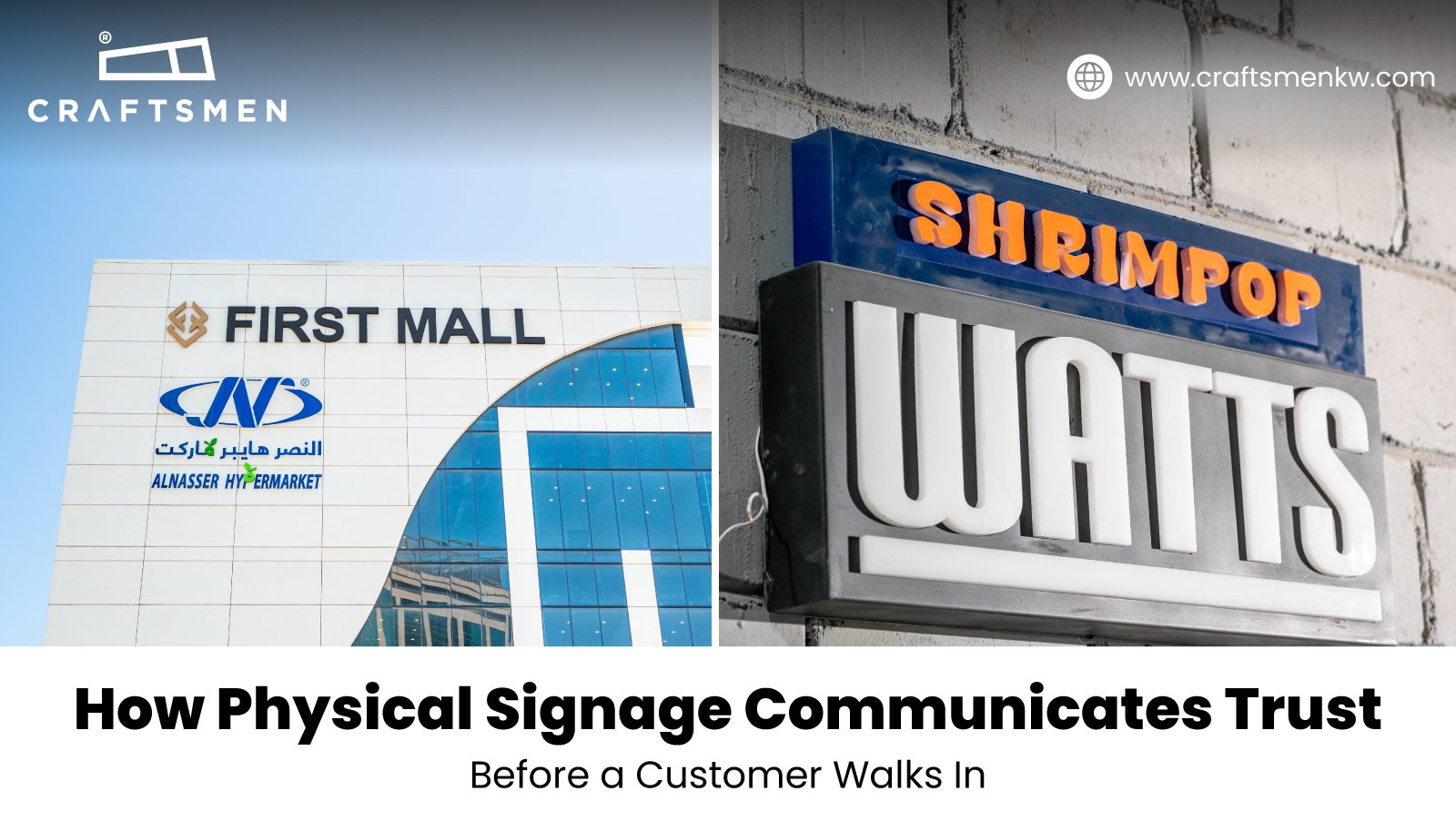 How Physical Signage Communicates Trust Before a Customer Walks In