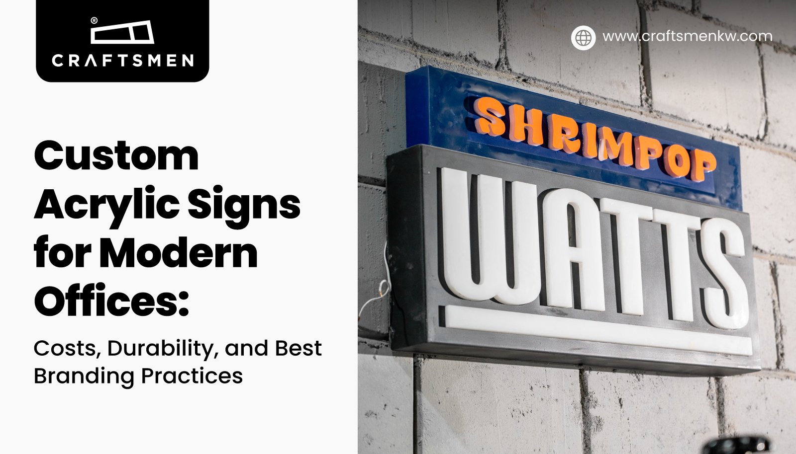 Custom Acrylic Signs for Modern Offices
